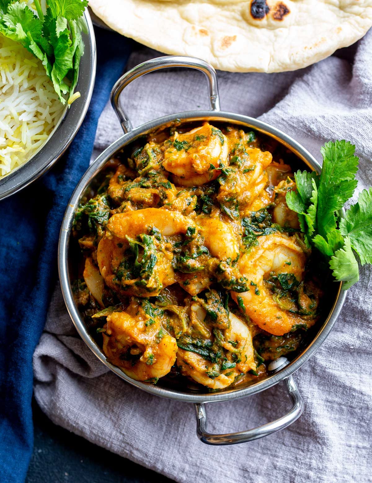 Shrimp Saag .